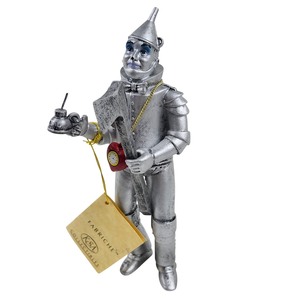 VTG Kurt Adler Tin Man Figurine Wizard of Oz Silver 1998 Fabriche Collectible 8"